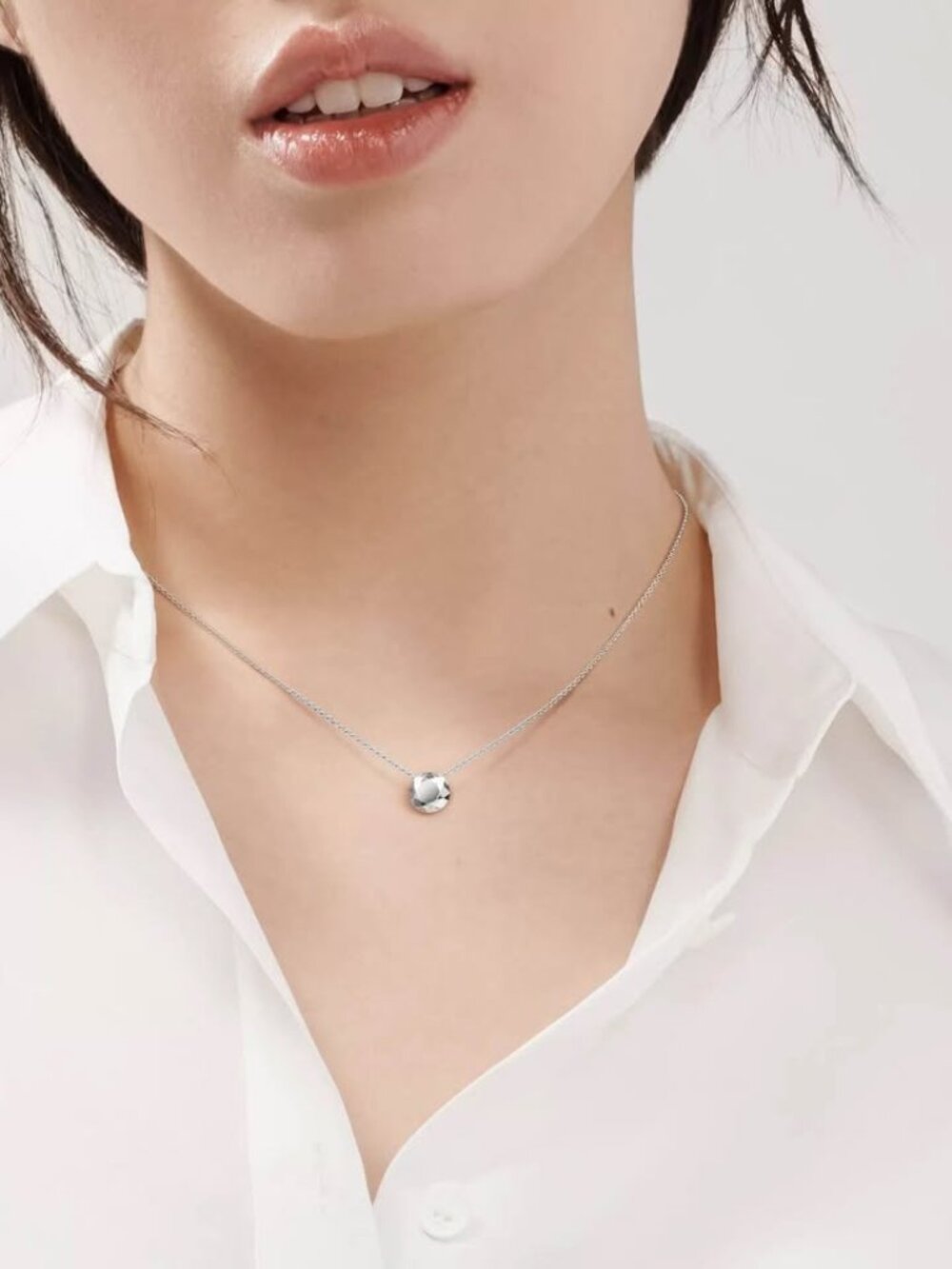 Tiffany Elsa Peretti 2 Carat Faceted Pendant in Silver